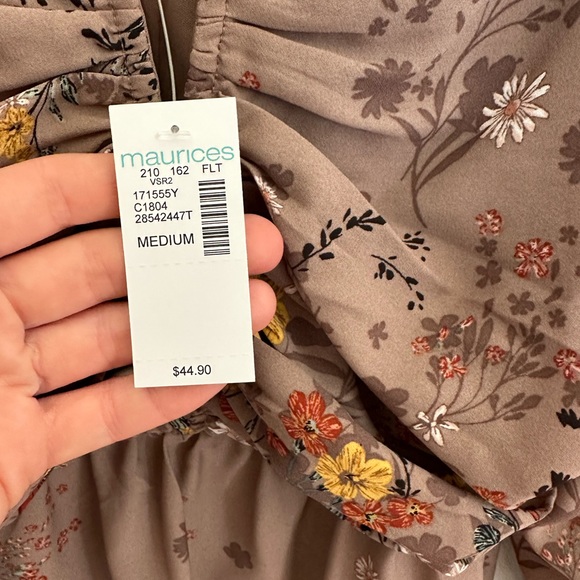 MAURICES V NECK BABYDOLL FLORAL MINI DRESS - Picture 6 of 9